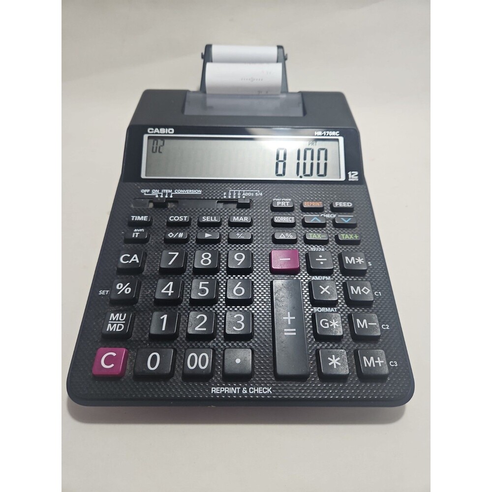 Casio HR-170RC Printing Calculator - Black